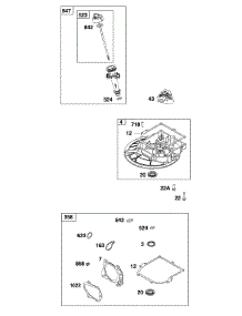 Crankcase Cover / Sump / Lubrication parts for Briggs & Stratton Lawn & Garden Engine 104M02-0250-F1 from AppliancePartsPros.com