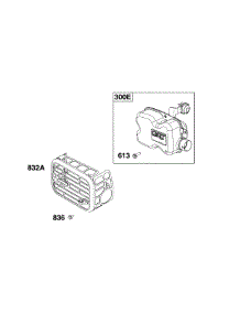 Exhaust parts for Briggs & Stratton Lawn & Garden Engine 104M02-0250-F1 from AppliancePartsPros.com