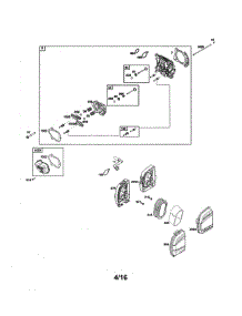 Cylinder Head / Air Cleaner parts for Briggs & Stratton Lawn & Garden Engine 104M05-0072-F1 from AppliancePartsPros.com