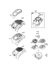 Starter-Rewind / Flywheel parts for Briggs & Stratton Lawn & Garden Engine 104M05-0072-F1 from AppliancePartsPros.com