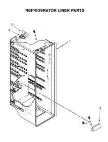 Refrigerator Liner Parts parts for Kenmore Side-By-Side Refrigerator 106.41132712 (10641132712, 106 41132712) from AppliancePartsPros.com