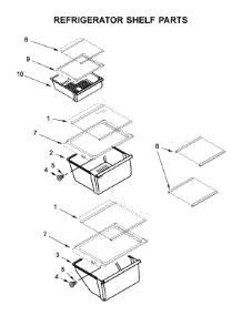 Refrigerator Shelf Parts parts for Kenmore Side-By-Side Refrigerator 106.41132712 (10641132712, 106 41132712) from AppliancePartsPros.com