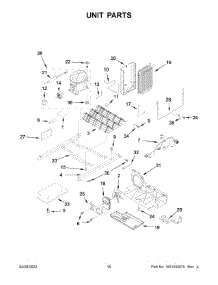 Unit Parts parts for Kenmore Side-By-Side Refrigerator 106.41173714 (10641173714, 106 41173714) from AppliancePartsPros.com