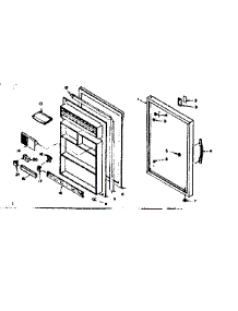 Door Parts parts for Kenmore Refrigerator 106.6651000 (1066651000, 106 6651000) from AppliancePartsPros.com