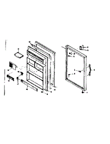 Door Parts parts for Kenmore Refrigerator 106.6651002 (1066651002, 106 6651002) from AppliancePartsPros.com