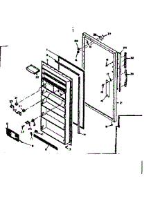 Door Parts parts for Kenmore Refrigerator 106.6651623 (1066651623, 106 6651623) from AppliancePartsPros.com