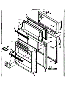 Door Parts parts for Kenmore Refrigerator 106.6652531 (1066652531, 106 6652531) from AppliancePartsPros.com