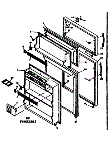 Door Parts parts for Kenmore Refrigerator 106.6652532 (1066652532, 106 6652532) from AppliancePartsPros.com