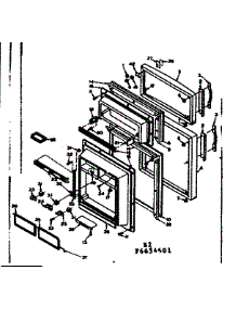 Door Parts parts for Kenmore Refrigerator 106.6654611 (1066654611, 106 6654611) from AppliancePartsPros.com