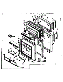 Door Parts parts for Kenmore Refrigerator 106.6654680 (1066654680, 106 6654680) from AppliancePartsPros.com