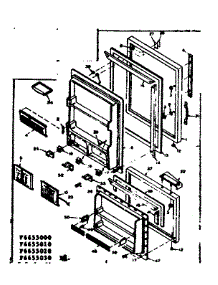 Door Parts parts for Kenmore Refrigerator 106.6655000 (1066655000, 106 6655000) from AppliancePartsPros.com