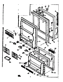 Door Parts parts for Kenmore Refrigerator 106.6655131 (1066655131, 106 6655131) from AppliancePartsPros.com