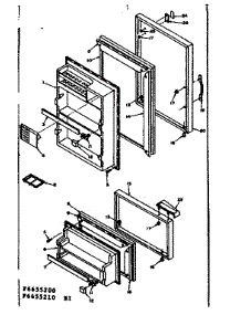 Door Parts parts for Kenmore Refrigerator 106.6655200 (1066655200, 106 6655200) from AppliancePartsPros.com