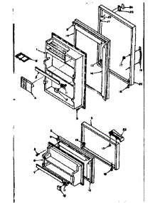 Door Parts parts for Kenmore Refrigerator 106.6655202 (1066655202, 106 6655202) from AppliancePartsPros.com