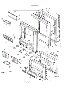 Door Parts parts for Kenmore Refrigerator 106.6657023 (1066657023, 106 6657023) from AppliancePartsPros.com
