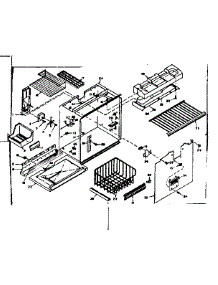 Freezer Section Parts parts for Kenmore Refrigerator 106.6657100 (1066657100, 106 6657100) from AppliancePartsPros.com