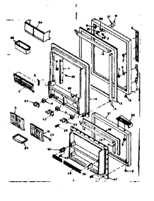 Door Parts parts for Kenmore Refrigerator 106.6657110 (1066657110, 106 6657110) from AppliancePartsPros.com