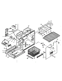 Freezer Section Parts parts for Kenmore Refrigerator 106.6657613 (1066657613, 106 6657613) from AppliancePartsPros.com