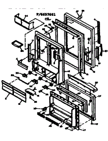 Door Parts parts for Kenmore Refrigerator 106.6657621 (1066657621, 106 6657621) from AppliancePartsPros.com