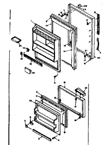 Door Parts parts for Kenmore Refrigerator 106.6658131 (1066658131, 106 6658131) from AppliancePartsPros.com