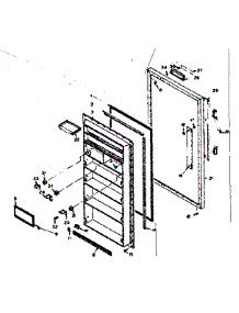 Door Parts parts for Kenmore Refrigerator 106.6661601 (1066661601, 106 6661601) from AppliancePartsPros.com