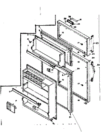 Door Parts parts for Kenmore Refrigerator 106.6662300 (1066662300, 106 6662300) from AppliancePartsPros.com