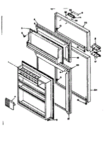 Door Parts parts for Kenmore Refrigerator 106.6664300 (1066664300, 106 6664300) from AppliancePartsPros.com