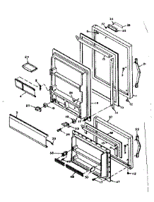 Door Parts parts for Kenmore Refrigerator 106.6665001 (1066665001, 106 6665001) from AppliancePartsPros.com