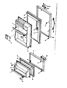 Door Parts parts for Kenmore Refrigerator 106.6665300 (1066665300, 106 6665300) from AppliancePartsPros.com