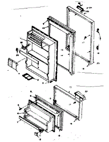 Door Parts parts for Kenmore Refrigerator 106.6665410 (1066665410, 106 6665410) from AppliancePartsPros.com