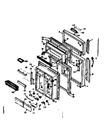 Door Parts parts for Kenmore Refrigerator 106.6666650 (1066666650, 106 6666650) from AppliancePartsPros.com