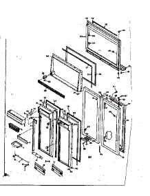 Door Parts parts for Kenmore Refrigerator 106.6666801 (1066666801, 106 6666801) from AppliancePartsPros.com