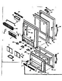 Door Parts parts for Kenmore Refrigerator 106.6667020 (1066667020, 106 6667020) from AppliancePartsPros.com