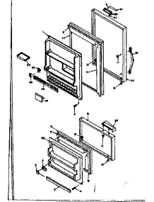 Door Parts parts for Kenmore Refrigerator 106.6667210 (1066667210, 106 6667210) from AppliancePartsPros.com