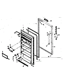 Door Parts parts for Kenmore Refrigerator 106.6671610 (1066671610, 106 6671610) from AppliancePartsPros.com