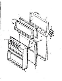 Door Parts parts for Kenmore Refrigerator 106.6673331 (1066673331, 106 6673331) from AppliancePartsPros.com