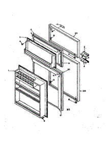 Door Parts parts for Kenmore Refrigerator 106.6673410 (1066673410, 106 6673410) from AppliancePartsPros.com