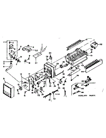 Ice Maker Parts parts for Kenmore Refrigerator 106.6673430 (1066673430, 106 6673430) from AppliancePartsPros.com