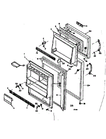 Door Parts parts for Kenmore Refrigerator 106.6676121 (1066676121, 106 6676121) from AppliancePartsPros.com