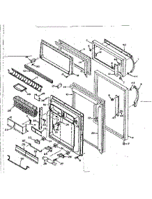 Door Parts parts for Kenmore Refrigerator 106.6676623 (1066676623, 106 6676623) from AppliancePartsPros.com