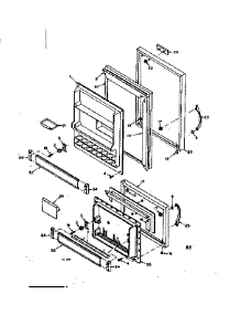 Door parts for Kenmore Refrigerator 106.6677031 (1066677031, 106 6677031) from AppliancePartsPros.com