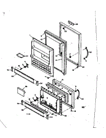Door parts for Kenmore Refrigerator 106.6677100 (1066677100, 106 6677100) from AppliancePartsPros.com