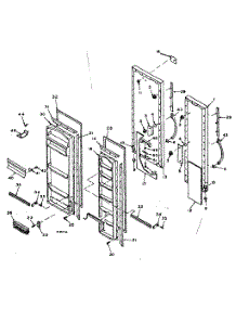 Door parts for Kenmore Refrigerator 106.6679021 (1066679021, 106 6679021) from AppliancePartsPros.com