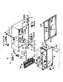 Cabinet Parts parts for Kenmore Refrigerator 106.6680340 (1066680340, 106 6680340) from AppliancePartsPros.com