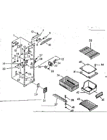 Freezer Section Parts parts for Kenmore Refrigerator 106.6680640 (1066680640, 106 6680640) from AppliancePartsPros.com