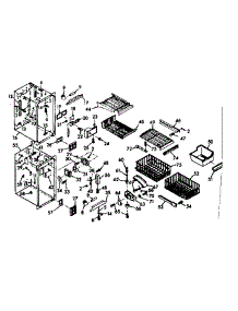 Freezer Section Parts parts for Kenmore Refrigerator 106.6680820 (1066680820, 106 6680820) from AppliancePartsPros.com