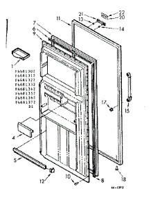 Door Parts parts for Kenmore Refrigerator 106.6681312 (1066681312, 106 6681312) from AppliancePartsPros.com