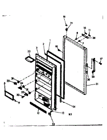 Door Parts parts for Kenmore Refrigerator 106.6681500 (1066681500, 106 6681500) from AppliancePartsPros.com