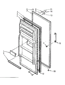 Door Parts parts for Kenmore Refrigerator 106.6681830 (1066681830, 106 6681830) from AppliancePartsPros.com