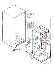 Cabinet Parts parts for Kenmore Refrigerator 106.6681931 (1066681931, 106 6681931) from AppliancePartsPros.com